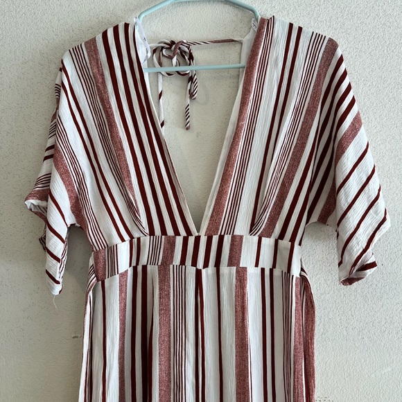 Lulus White & Rust Jumpsuit Open Back size xs - Picture 8 of 9